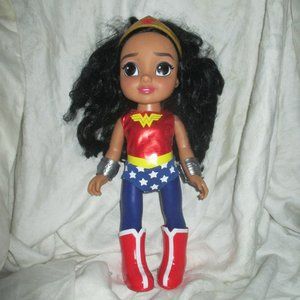 Wonder Woman Toddler Doll Super Hero Heroine 14" Headband 2017 Jakks DC Comics